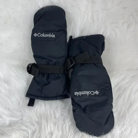 Columbia Black Youth SX Warm Mittens Waterproof Excellent Pre Owned Cond - Picture 2 of 8